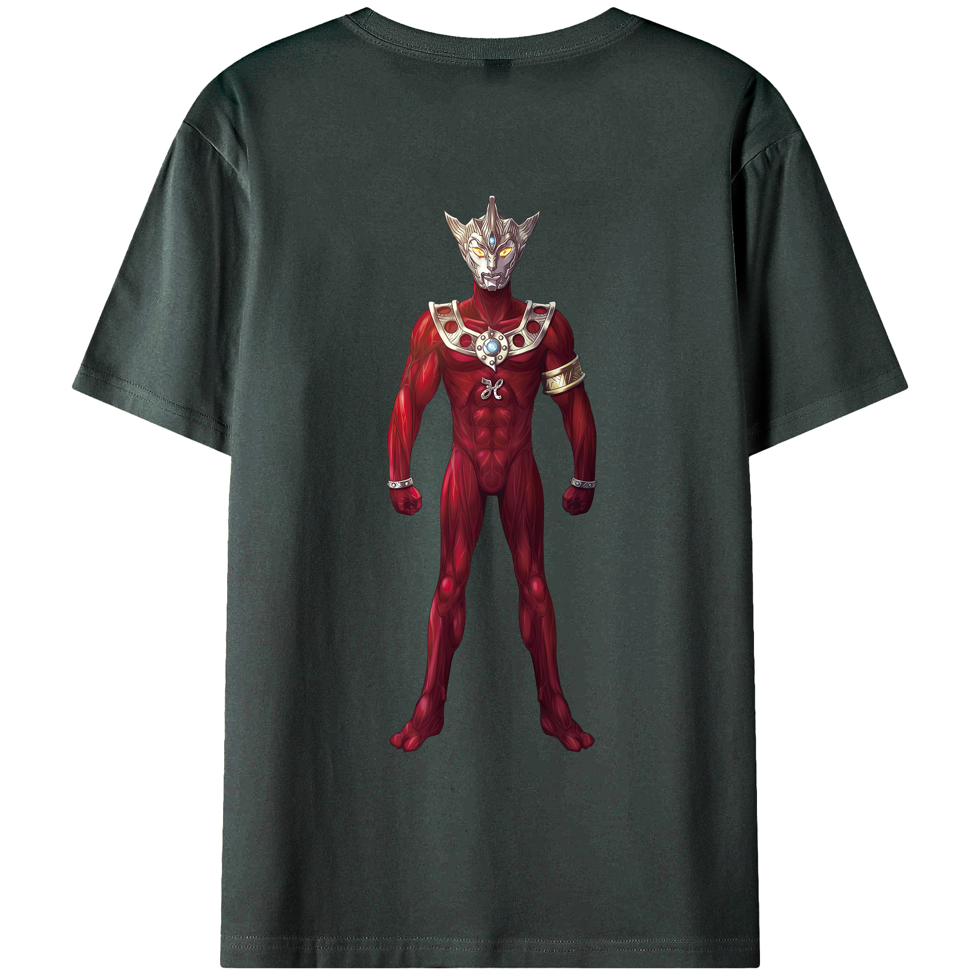 （画像用） ウルトラマン Ultraman 綿100％ メンズ半袖Tシャツ（バックプリント） 通気性